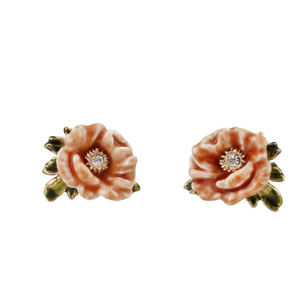 Les Nereides Beige Primrose Stud Earring